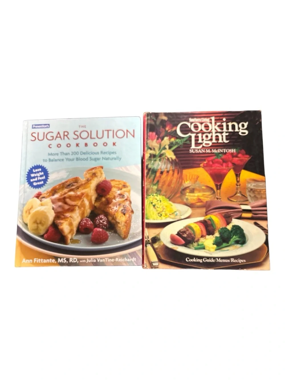 Southern Living Cooking Light Cookbook 1983 & Preventions Sugar Solution 2006